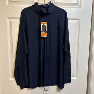 NWT Gerry Active Quarter Zip Size XXL Regular Fit Shirt Navy Blue